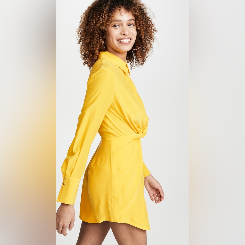 Acler Elegant Yellow Wrap Dress - Picture 3 of 10